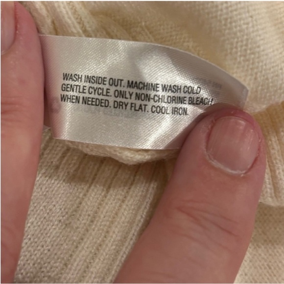 GAP NEW Merino Wool Bella Turtlene Turtleneck in Ivory Frost Womens Size XS - Picture 10 of 14